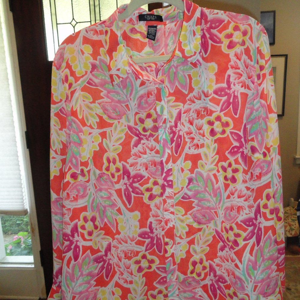 CHAPS BLOUSE 2x